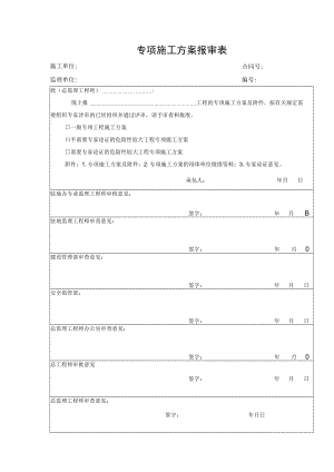 专项施工方案报审表.docx