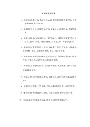 人力资源部职责.docx