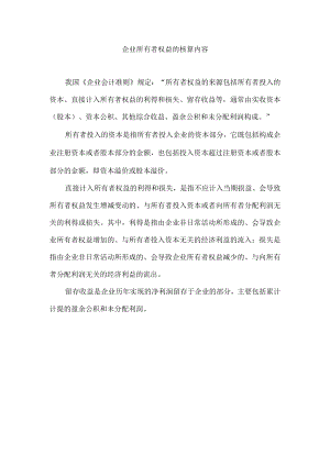 企业所有者权益的核算内容.docx