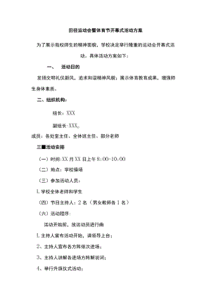 田径运动会暨体育节开幕式活动方案.docx