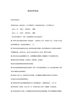 项目合作协议.docx