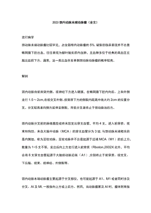 2023颈内动脉末端动脉瘤（全文）.docx