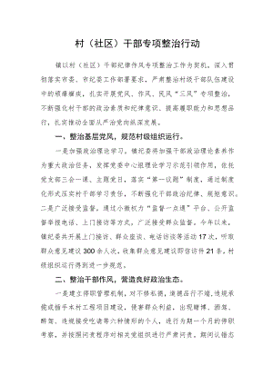 村（社区）干部专项整治行动.docx