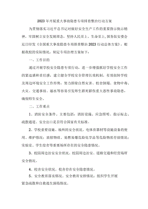 建筑施工企业2023年开展重大事故隐患专项排查整治行动专项方案 （合计9份）.docx