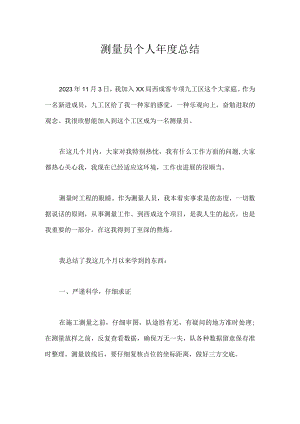 测量员个人年度总结.docx