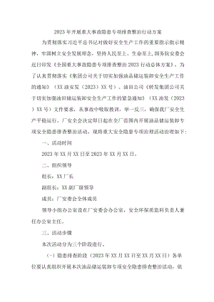 国营煤矿企业2023年开展重大事故隐患专项排查整治行动方案 汇编9份.docx