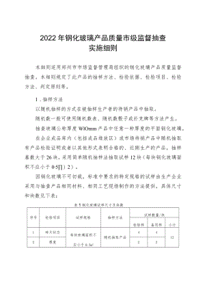 25.钢化玻璃产品质量郑州市监督抽查实施细则.docx
