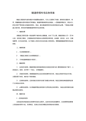 隧道坍塌专项应急预案.docx