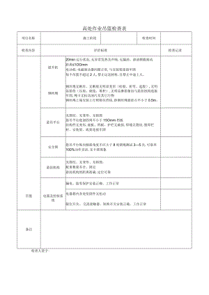 高处作业吊篮检查表.docx