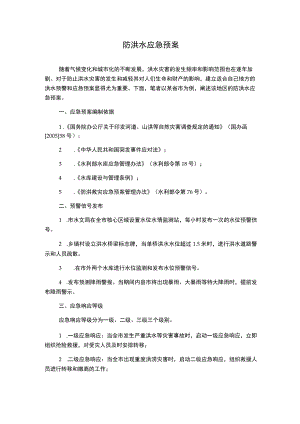 防洪水应急预案.docx