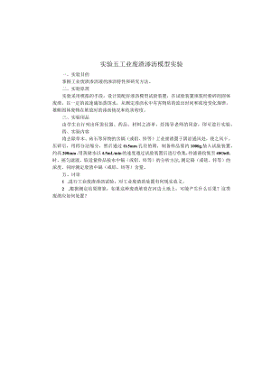 成信工固体废弃物处理与处置实验指导05工业废渣渗沥模型实验.docx