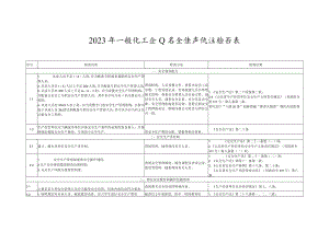 2023年一般化工企业安全生产检查表.docx