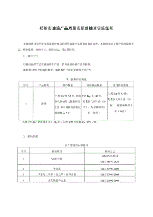 郑州市油漆产品质量市监督抽查实施细则.docx