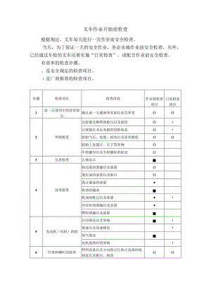 叉车作业开始前检查.docx