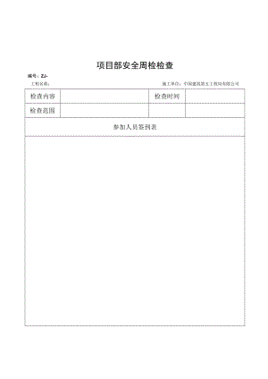 1.项目周检记录空白版.docx