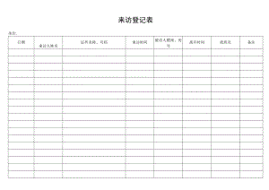 来访登记表secret工程文档范本.docx
