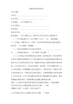 导演合作协议范文.docx