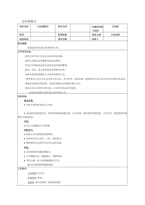 办公文档范本总经理秘书.docx
