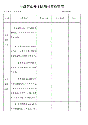 (完整版)安全隐患排查检查表.docx