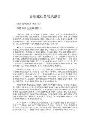 养殖业社会实践报告.docx