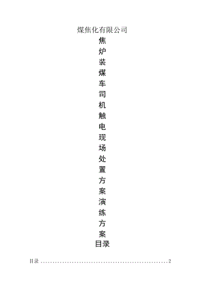 焦炉装煤车司机触电专项演练方案.docx