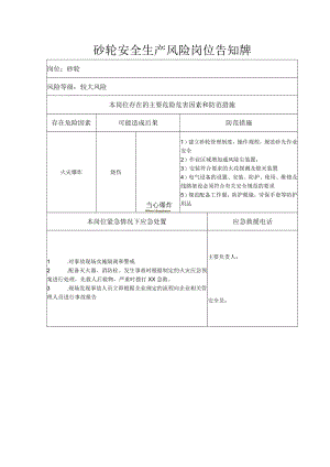 砂轮安全生产风险岗位告知牌.docx