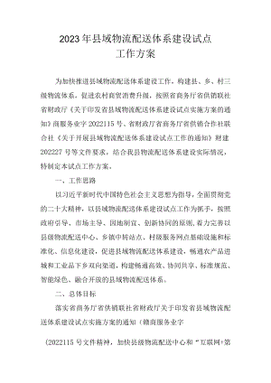 2023年县域物流配送体系建设试点工作方案.docx