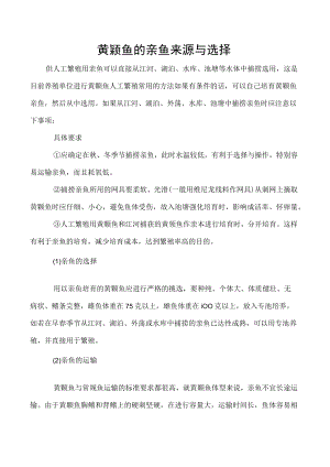 黄颡鱼的亲鱼来源与选择.docx