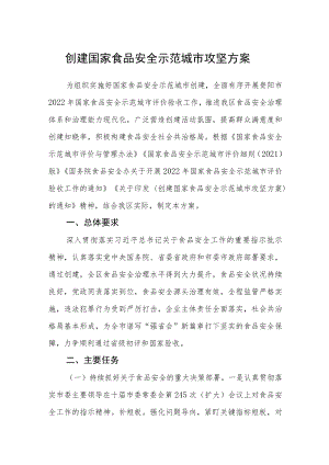 创建国家食品安全示范城市攻坚方案.docx