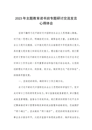 审计局开展2023年主题教育读书班心得体会.docx