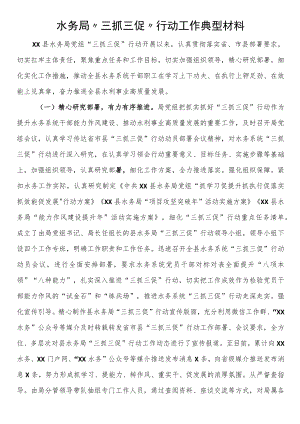 水务局“三抓三促”行动工作典型材料.docx