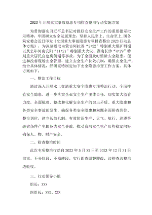 船舶2023年开展重大事故隐患专项排查整治行动方案 （4份）.docx