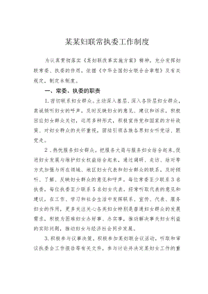 某某妇联常执委工作制度.docx