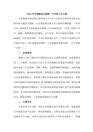 2023年全省开展建设全国统一大市场工作方案 汇编3份.docx