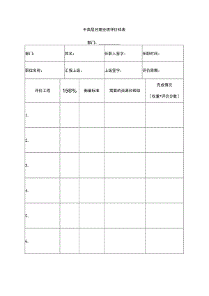 中高层经理业绩评价样表.docx