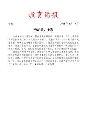 开展环境卫生清理志愿服务活动简报.docx