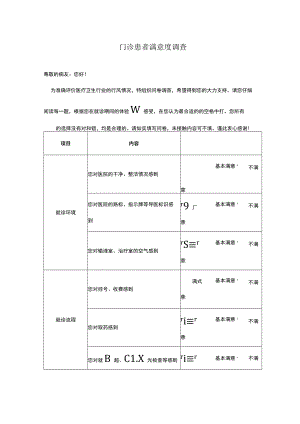 门诊患者满意度调查问卷.docx