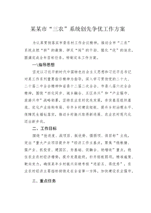 某某市“三农”系统创先争优工作方案.docx