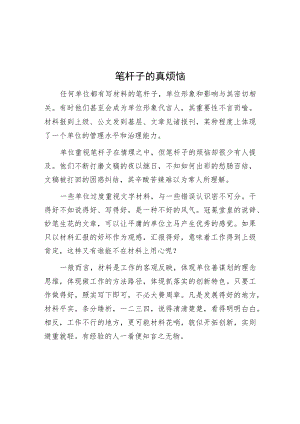笔杆子的真烦恼.docx