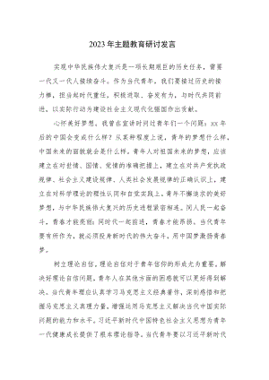 2023年主题教育研讨发言材料范文5篇.docx