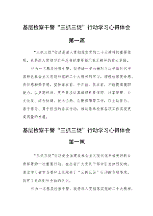 基层检察干警“三抓三促”行动学习心得体会精选四篇.docx