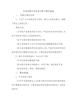 妇幼保健年底检查问题与整改措施.docx