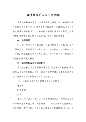 森林草原防灭火应急预案.docx