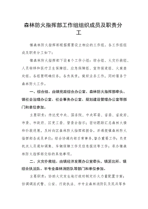 森林防火指挥部工作组组织成员及职责分工.docx