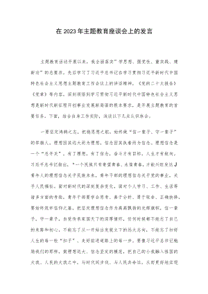 在2023年主题教育座谈会上的发言.docx