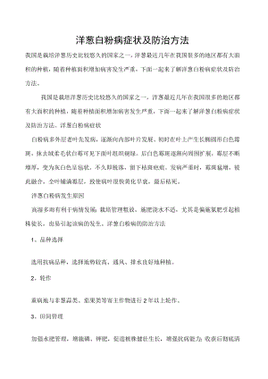 洋葱白粉病症状及防治方法.docx