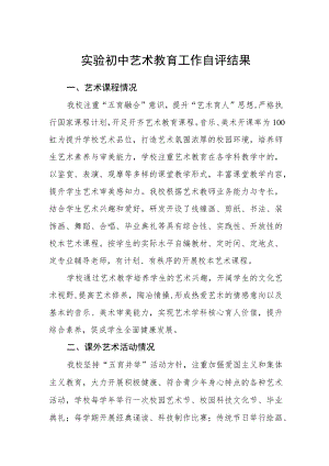 实验初中艺术教育工作自评结果.docx