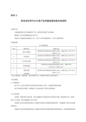陕西省饮用冷水水表产品质量监督抽查实施细则.docx
