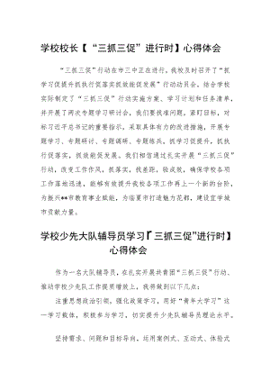 （共三篇）学校校长【“三抓三促”进行时】心得体会.docx