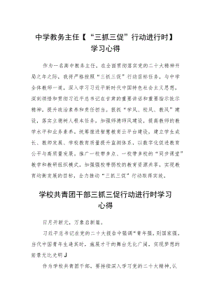 （共三篇）中学教务主任【“三抓三促”行动进行时】学习心得.docx